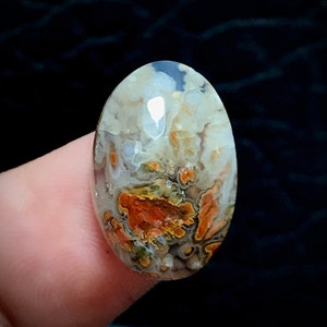 Fire Plume Agate Cabochon 19,5x13x5 mm, Personalized Gifts, Gifts For Her, Handmade Jewelry, Birthday Gifts, Handmade Gifts, Pendant