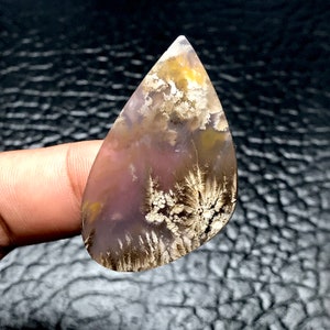 Natural Purple Plume Agate Teardrop Shaped, Valentine Gifts