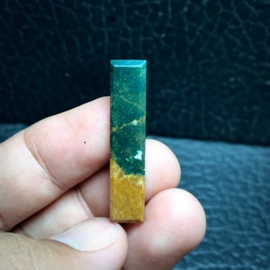 Bicolor Coral Fossil Cabochon: Natural Gemstone (8x37x3 mm)