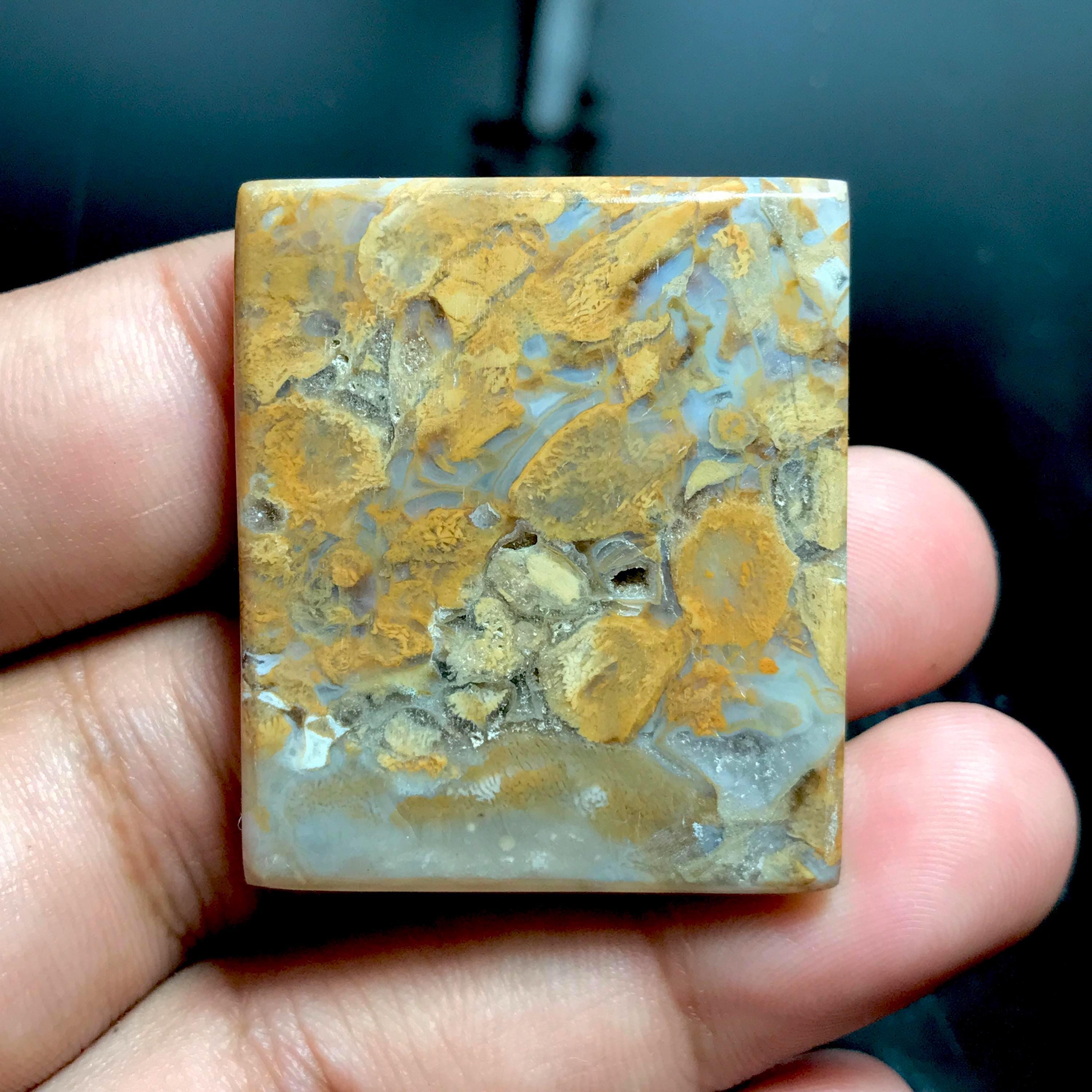 ブレシエイテッド ジャスパー カボション 40x34x7 mm - Etsy 日本