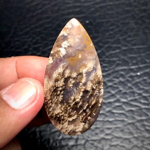 Natural Plume Agate Teardrop Shaped Cabochon,  Pendant, Gifts For Her, Gifts For Him, Handmade Gifts, Personalized Gifts, Halloween