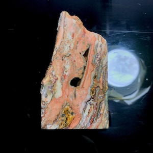 Picaso Jasper Slab 108x62x7 mm – Unpolished Natural Stone from Indonesia, Raw Jasper Slice for Lapidary, Cabochon, Collector Stone