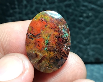Multi Color Jasper Agate Cabochon 22x16x5 mm
