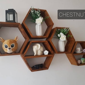 Hexagon shelves EU / fast shipping/ Honeycomb Shelves / Wall Mount Shelves / Wall Art / Floating Shelves / wedding