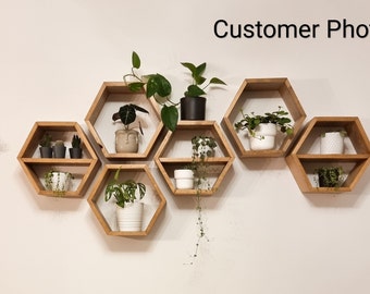 Large Hexagon shelves EU, honeycomb shelves, gift,