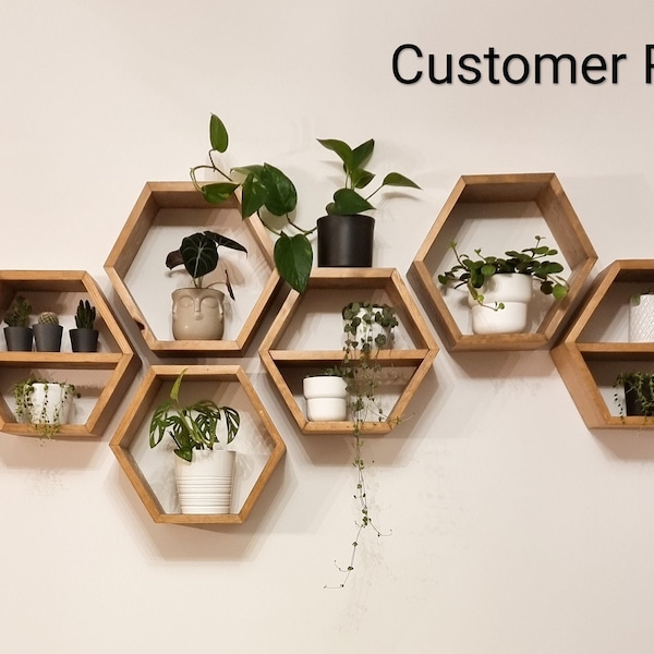 Large Hexagon shelves EU, honeycomb shelves, gift,