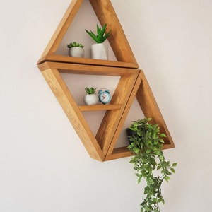Mensole triangolari EU, Mensole soggiorno, Mensole triangolari, Mensole cucina, vero legno, Mensole camera da letto, mobili in legno, contenitori,