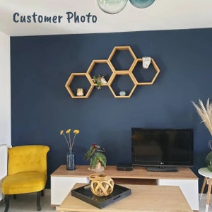 Large Hexagon shelves EU, honeycomb shelves, gift, 画像 6