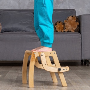 Convertible Step Stool & Chair 2in1, kids kitchen stool, toddler step stool, wooden chair with back, montessori stool, bathroom step stool