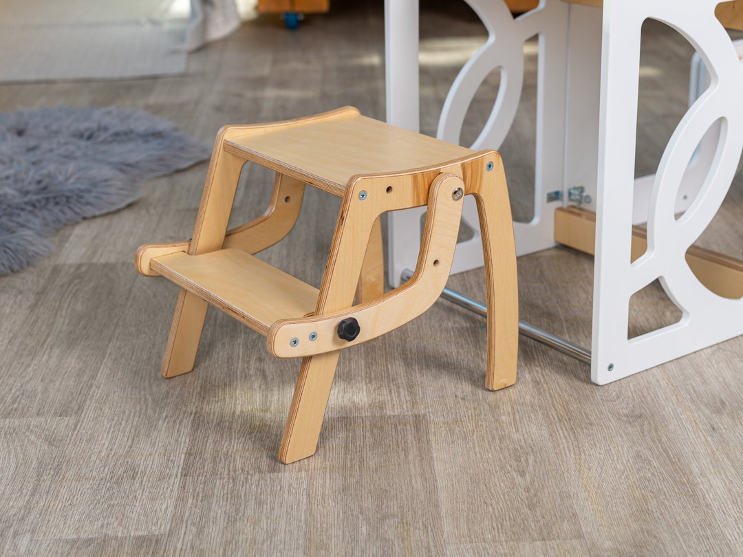 Convertible Step Stool & Chair 2in1, Toddler Step Stool, Kids Kitchen