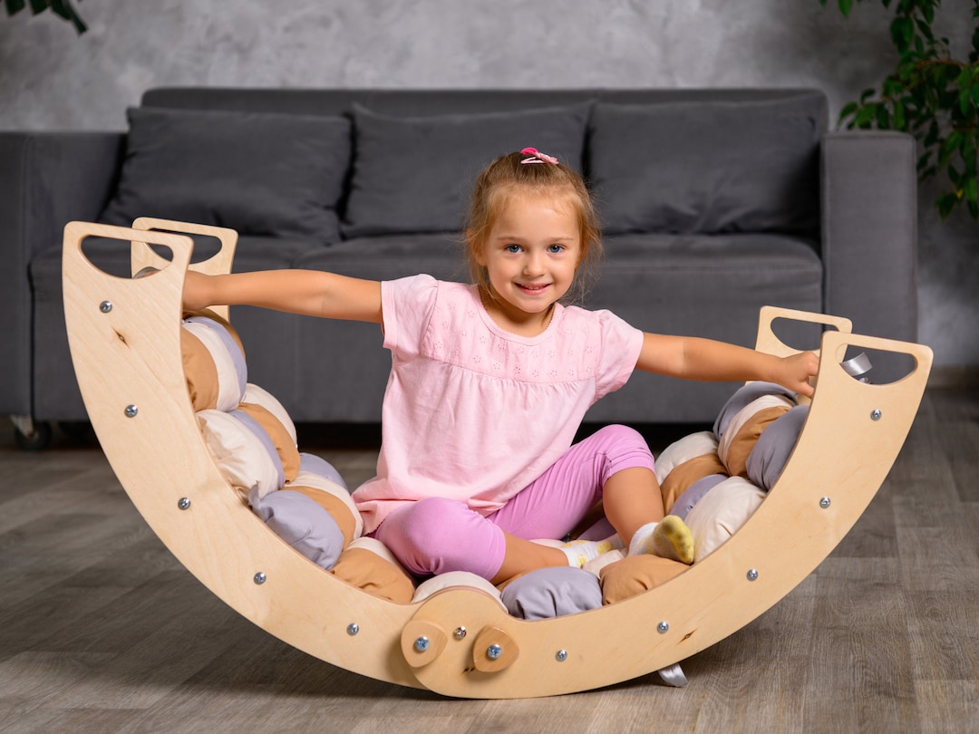 Climbing Arch With Pillow, Montessori Rocker, Climbing Furniture