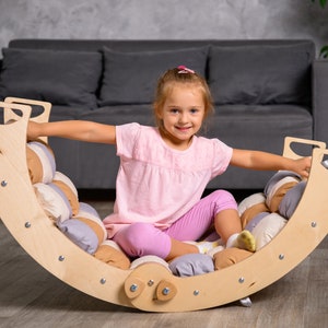 Climbing Arch with Pillow, Montessori Rocker, Climbing furniture, Montessori furniture, Toddler rocker, Climbing toys, Montessori climber