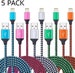 Hand Braided Colorful Nylon iPhone Chargers Cables Cords 2 Pack iPhone 13 MAX 12, 11, XS, X, 8, 7, 6 Plus 