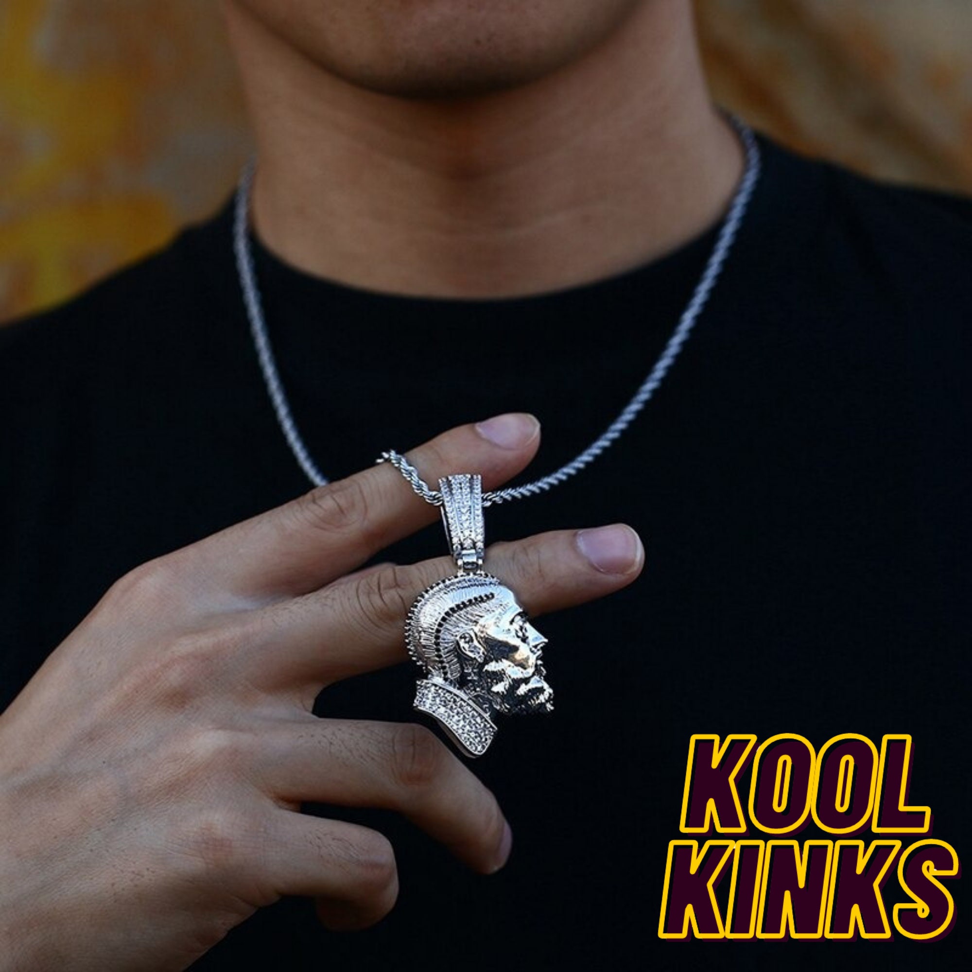 9K Iced Out Gold Nipsey Hussle Pendant 