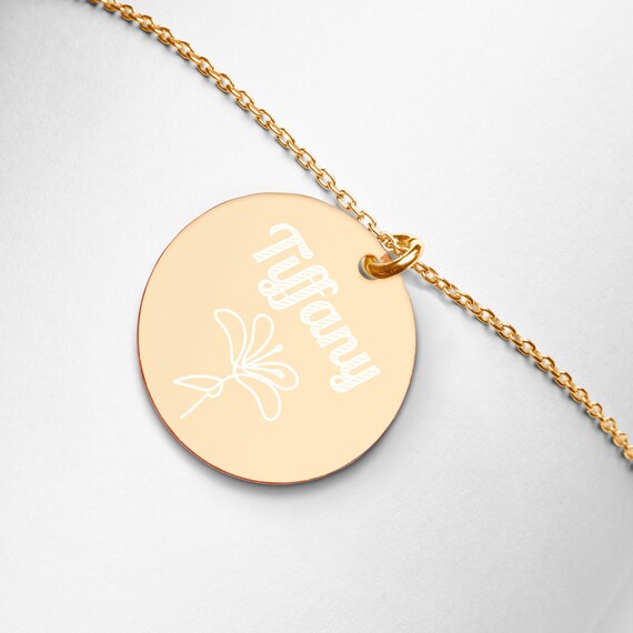 18K Rose Gold Tiffany Name Necklace 