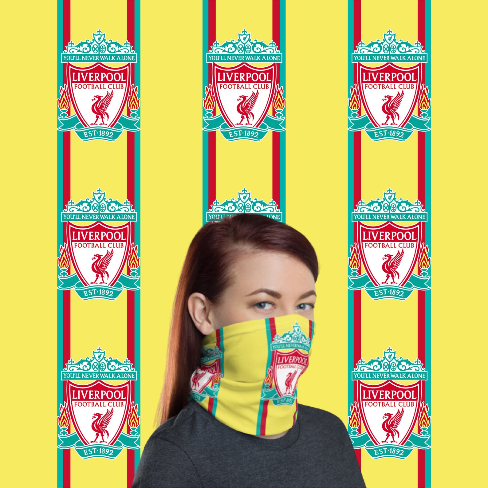 Liverpool Bandana Liverpool Neck Gaiter Maglia Liverpool Etsy