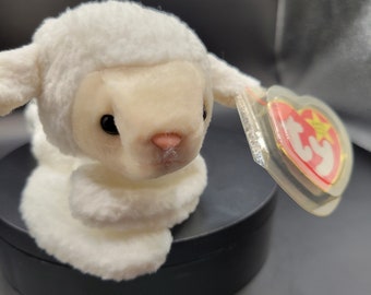 Authentic TY Beanie Baby - Fleece the Lamb Plush Toy