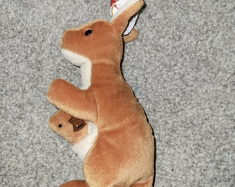 Authentic TY Beanie Baby Pouch the Kangaroo - MINT with Tags