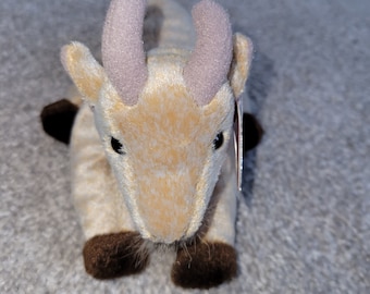 Authentic TY Beanie Baby Goatee the Goat Plush W/minor Error!