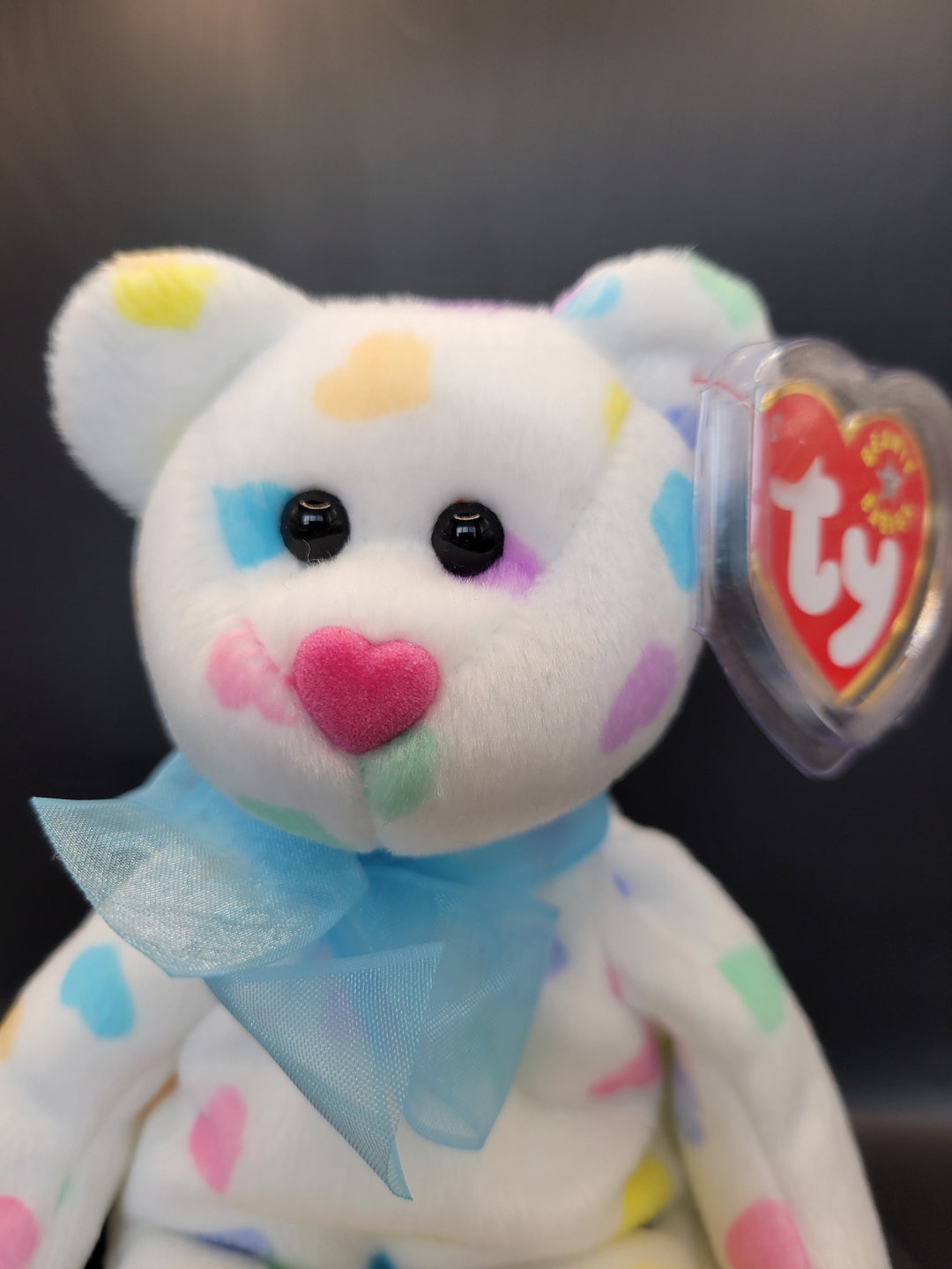 Authentic TY Beanie Baby Kissme the Bear, Valentines, Couples, Love