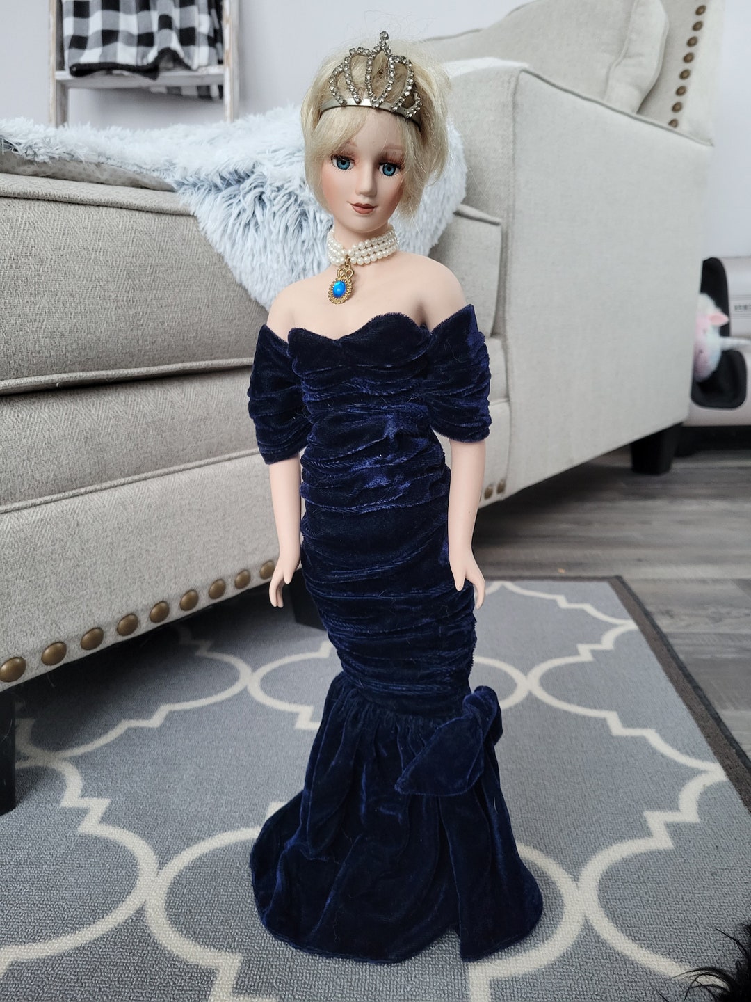 J. MISA - Princess Diana Doll - Porcelain - Blue Gown 19