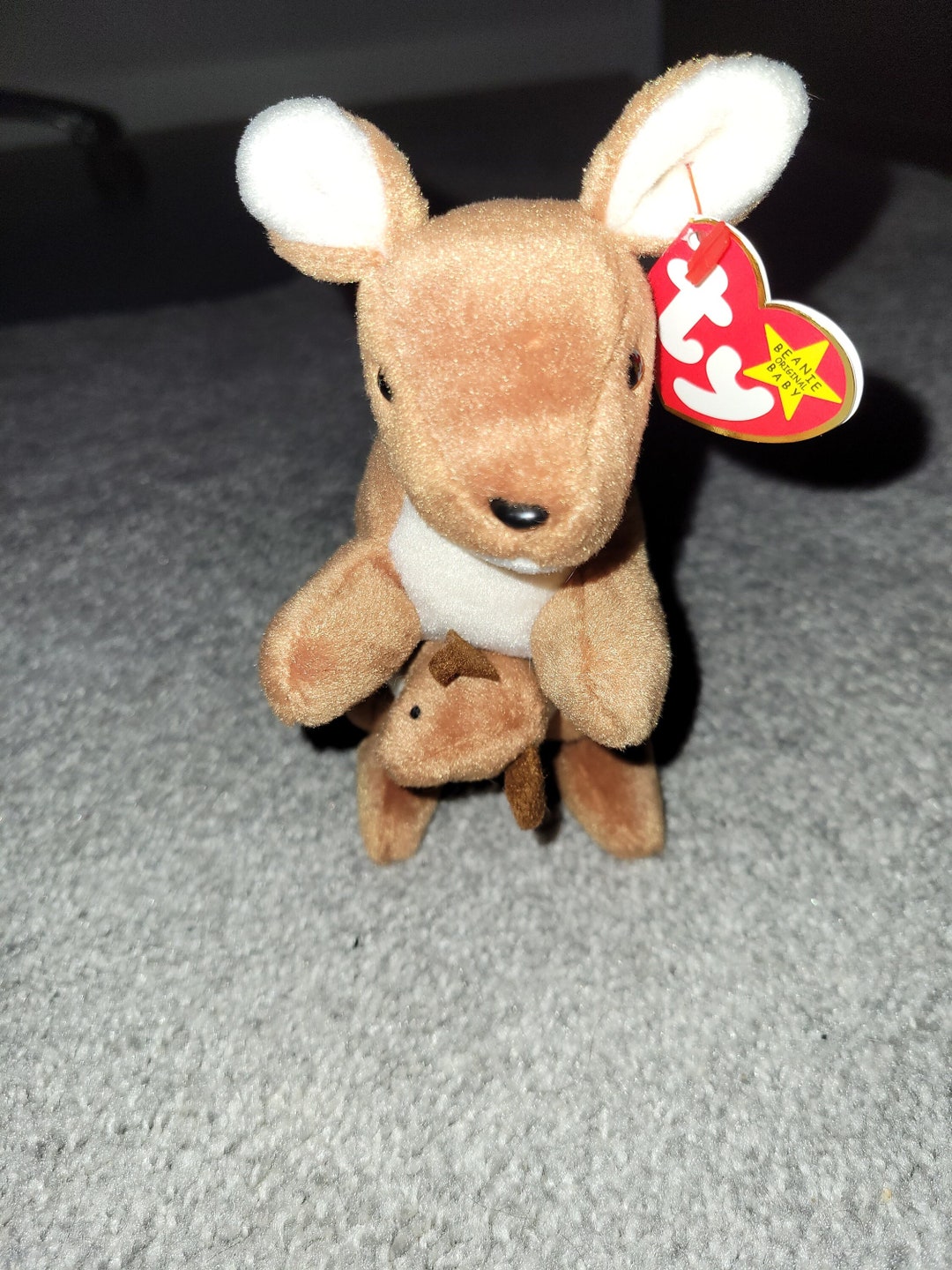 Authentic TY Beanie Baby Pouch the Kangaroo Roo Australia Etsy