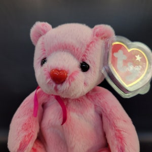 Authentic TY Beanie Baby - Romance the Bear, Valentines, Couples, Love, Marriage, Anniversary, Bear Collector, Wife, Husband