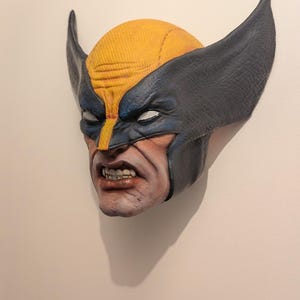 Hand painted Wolverine Inspired Wall Head Statue - Wall Art
