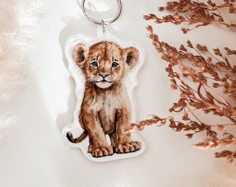 Acrylic pendant lion, keychain, pendant for children's backpack, pendant lion, baby lion