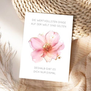 Muttertag Karte, du bist was besonderes Postkarte, Liebeskarte, Karte mit Spruch, Blumen Karte für Mama, du bist die beste Karte