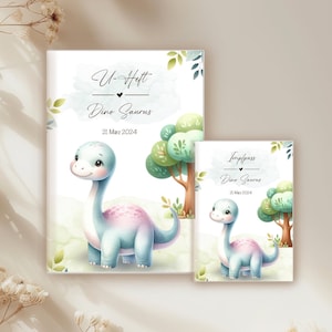 U-Heft & Impfpass, Reisepass, Mutterpass Hülle Dinosaurier, Baby Boy