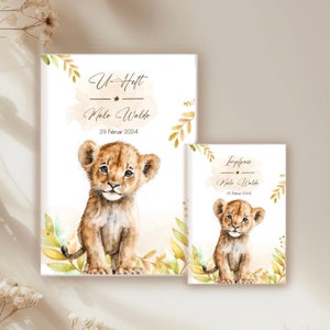 U-Heft & Impfpass, Reisepass, Mutterpass Hülle Löwe, Löwen Babys