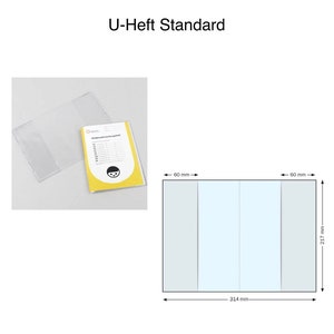 U-Heft Hülle transparent 3-teilig Uhefthülle Durchsichtige Schutzhülle für U-Heft, Hülle für Impfass, Hülle für Reispass, Hülle Mutterpass U-Heft Standard