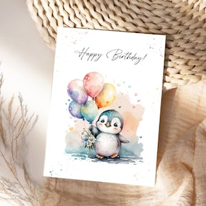 Postkarte zur Geburt, Geburtstags Karte, Happy Birthday Karte, Geschenkkarte für Kinder