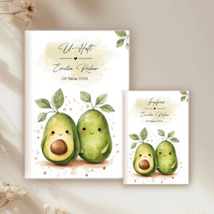 U-Heft & Impfpass, Reisepass, Mutterpass Hülle Avocado