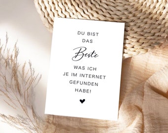 Postkarte Im INTERNET gefunden Valentinstag Geschenk Karte Valentinskarte Postkarte Liebe Tinder