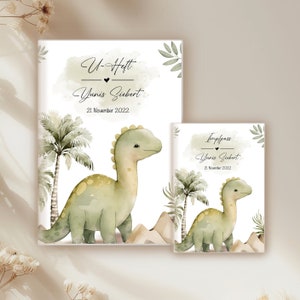 U-Heft & Impfpass, Reisepass, Mutterpass Hülle Dinosaurier, Baby Boy