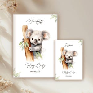 U-Heft & Impfpass, Reisepass, Mutterpass Hülle Koala, UHeft Koala Baby