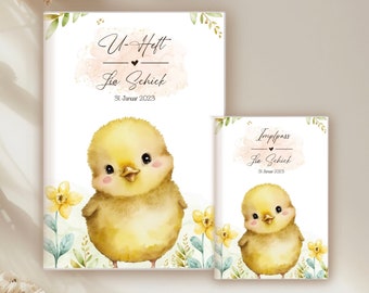 U-booklet & vaccination certificate, passport, mother's passport, Uheft cover chicks, Easter spring baby chicks