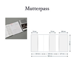 U-Heft Hülle transparent 3-teilig Uhefthülle Durchsichtige Schutzhülle für U-Heft, Hülle für Impfass, Hülle für Reispass, Hülle Mutterpass Mutterpass