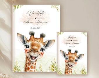 U-booklet giraffe, vaccination certificate, passport, mother passport cover giraffe, safari, jungle