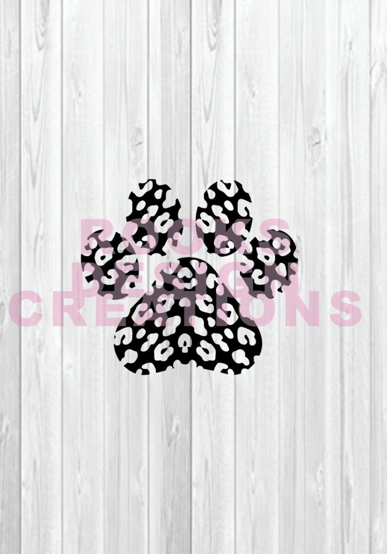 LEOPARD Print PAW Print SVG File - Etsy