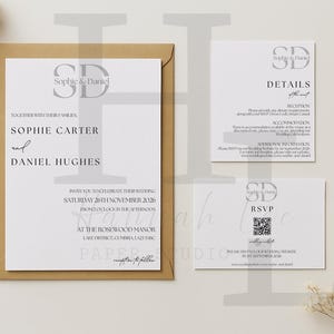 A5 Simple and Elegant Wedding Invite