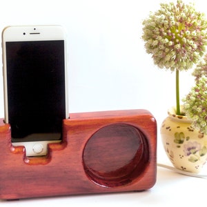 Altavoz y muelle de teléfono móvil acústico hecho a mano personalizado