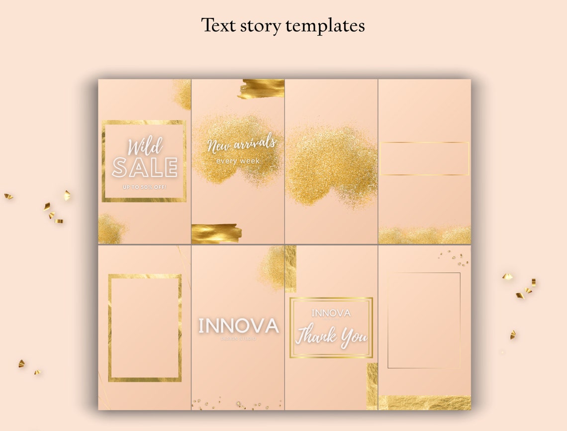 Peach Instagram Template Canva.Pink Instagram.Instagram Post Etsy