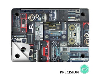 Vintage Wand voller Radio Ghettoblaster der 80er Jahre premium 3 M Vinyl Aufkleber für alle MacBook Modelle und andere Laptops