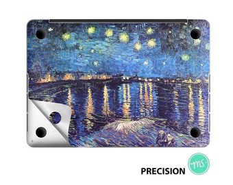 Starry Night Over The Rhone by Van Gogh , decal for Macbook premium 3M vinyl sticker for all MacBook models and other laptops