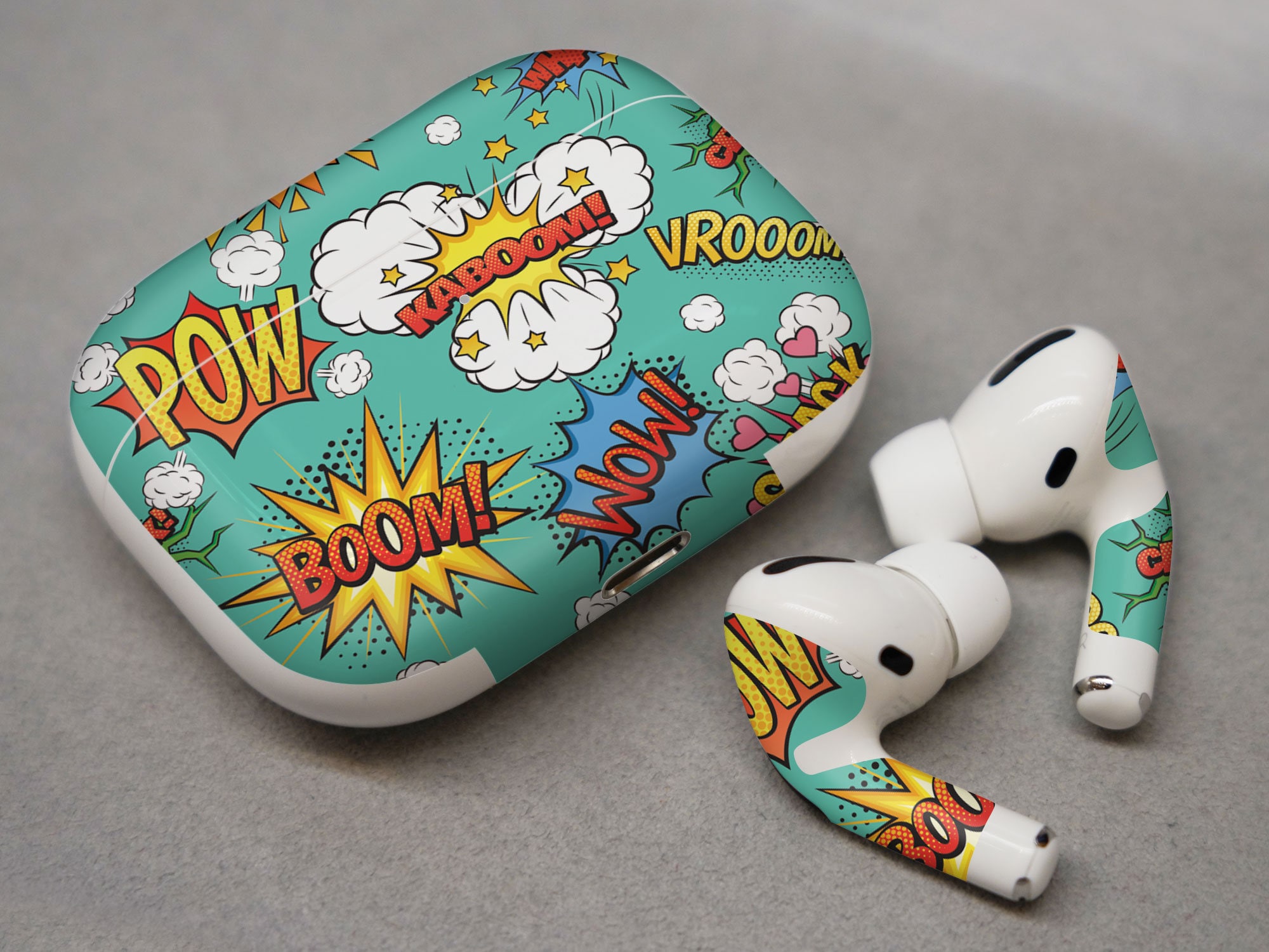 Pop Art Design , Cool Print , Boom , Skin for Airpods Pop Art Design , Cool Print , Boom , Skin for Airpods