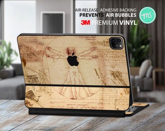 Der vitruvianische Mann von Leonardo da Vinci iPad Magic Keyboard skin 3M Vinyl Skin für das Apple Magic Keyboard und Apple Smart Keyboard Folio fo