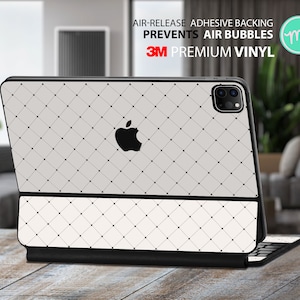 Golden mesh texture iPad magic keyboard case 3M vinyl skin for the Apple Magic Keyboard and Apple Smart Keyboard Folio for iPad Pro and iPad image 1